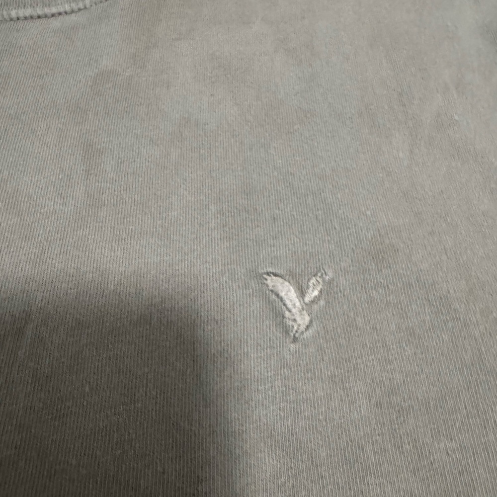American Eagle Outfitters Olive Green Crew Neck T-shirt - Picture 7 of 8